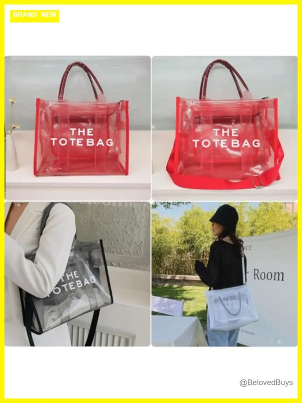 Clear Tote Bag Stadium Approved Large Capacity EVA Transparent Crossbody